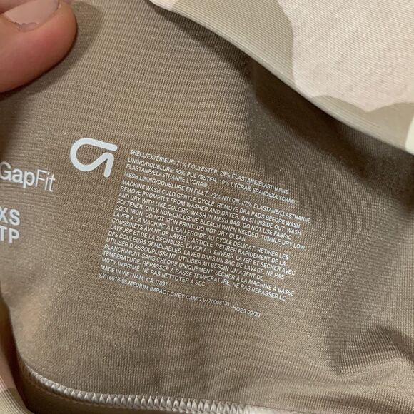 Gap Fit Sculpt Compression Camouflage Sports Bra - Picture 6 of 7